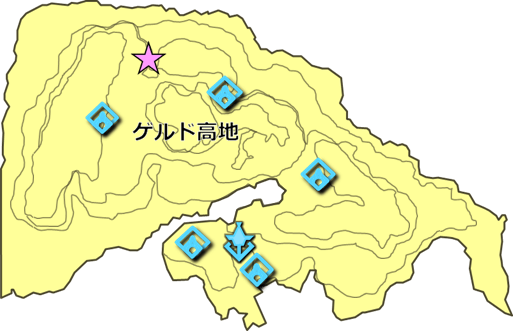 『絶壁の文様』の祠の場所の地図