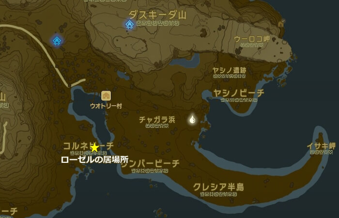 ミニチャレンジ『ウオトリーリゾート計画』進行場所の地図